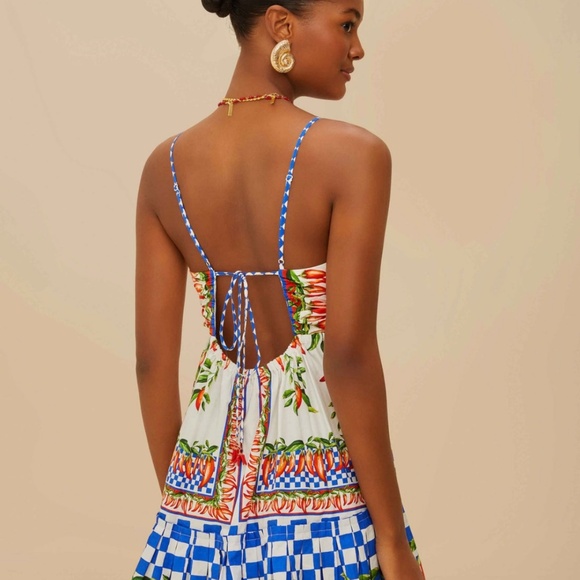 Off-White Picnic Peppers Ainika Organic Cotton Mini Dress - Picture 2 of 3